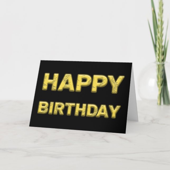 Grattis på födelsedagen i guld! kort (Framsida)