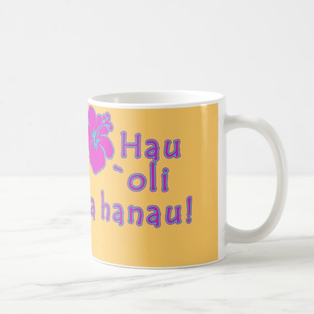 Grattis på födelsedagen i hawaiibo kaffemugg (Höger)