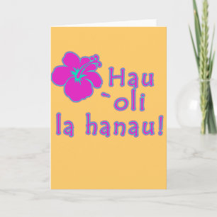 Grattis på födelsedagen i hawaiibo kort