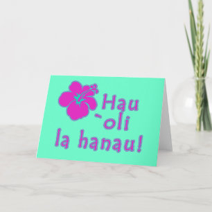 Grattis på födelsedagen i hawaiibo kort