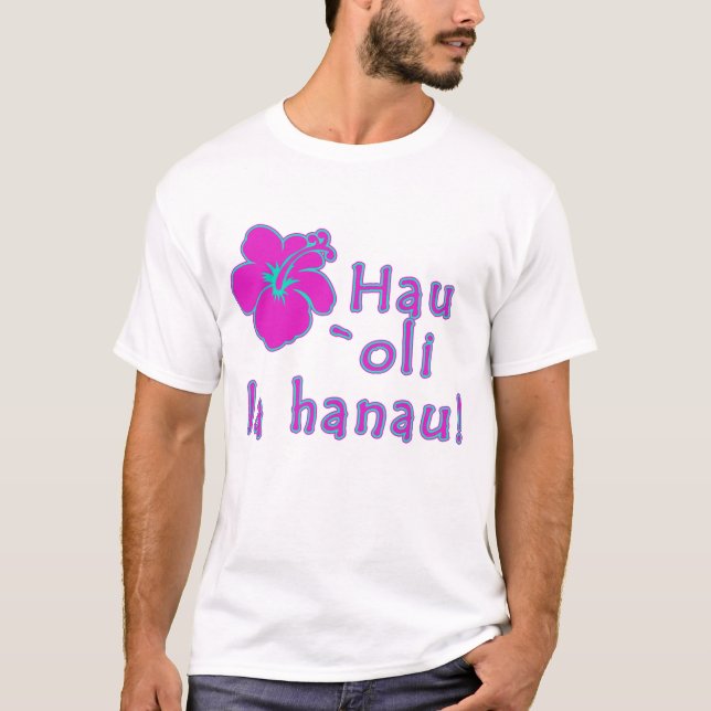 Grattis på födelsedagen i hawaiibo tee shirt (Framsida)