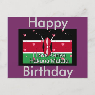 Grattis på födelsedagen I kärlek Kenyas vykort