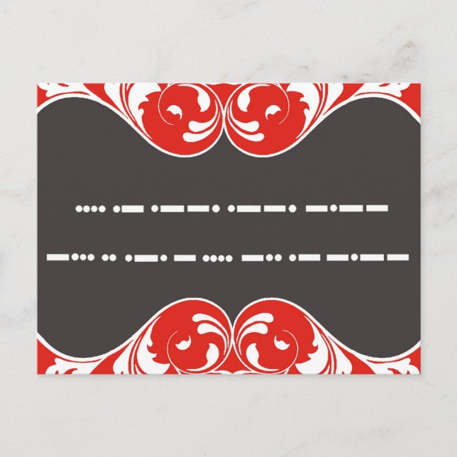 Grattis på födelsedagen i Morse Code 2 Vykort (Framsida)