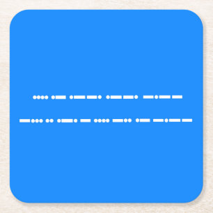Grattis på födelsedagen i Morse Code Underlägg Papper Kvadrat