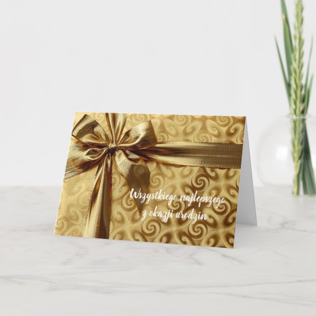 Grattis på födelsedagen i polsk gåva kort (Framsida)