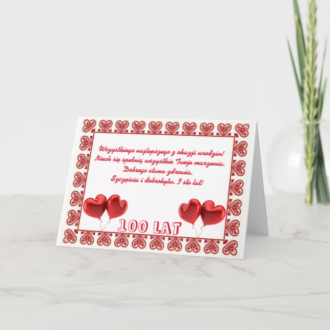 Grattis på födelsedagen i polskt kort (Framsida)