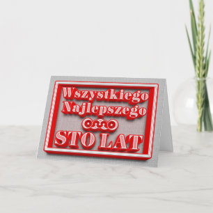 Grattis på födelsedagen i polskt kort