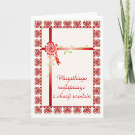 Grattis på födelsedagen i polskt kort