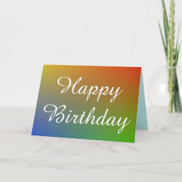 Grattis på födelsedagen i regnbåge struktur kort