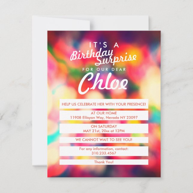 Grattis på födelsedagen i Sprinkles-inbjudan Inbjudningar (Framsida)