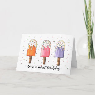 Grattis på födelsedagen Ice Cream Card "Just Coola Kort