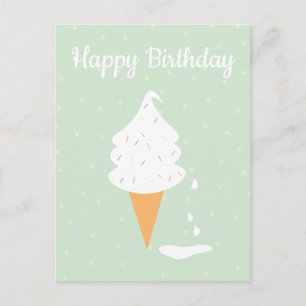 Grattis på födelsedagen Ice Cream Cone Sprinkles P Vykort