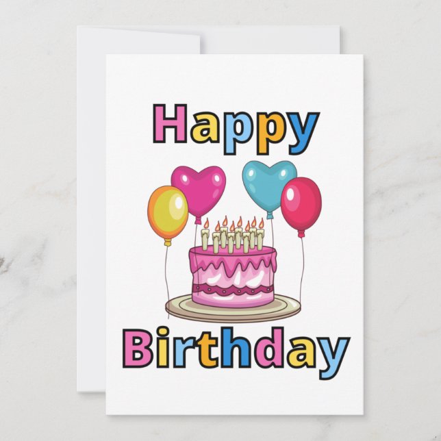 Grattis på födelsedagen inbjudan (Framsida)