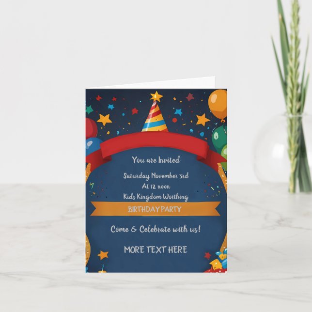 Grattis på födelsedagen Inbjudan (Framsida)