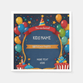 Grattis på födelsedagen Inbjudan Pappersservett