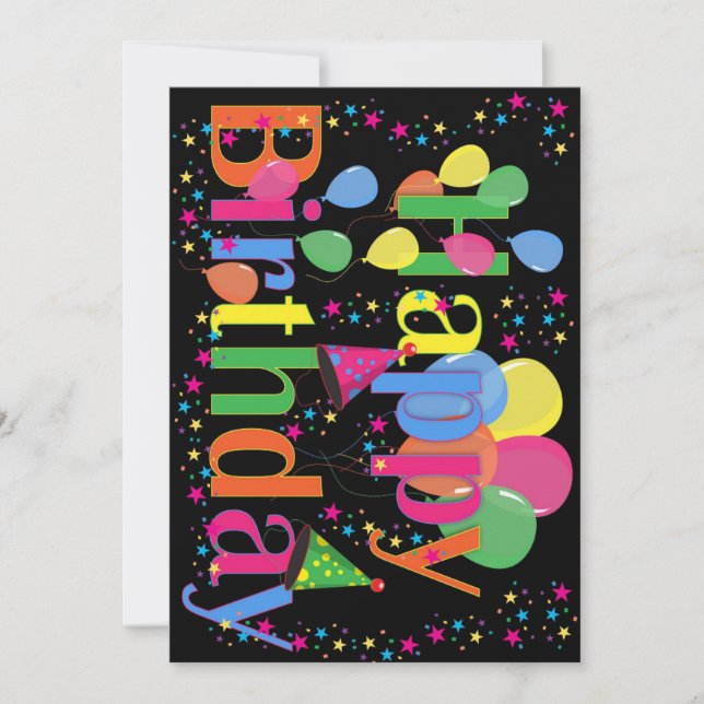 Grattis på födelsedagen inbjudningar (Framsida)