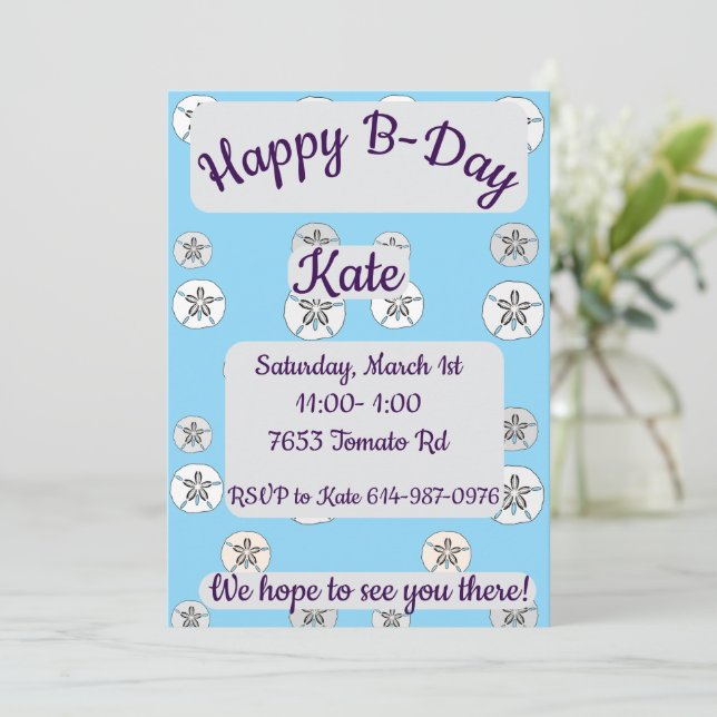 Grattis på födelsedagen inbjudningar (Stående Fram)