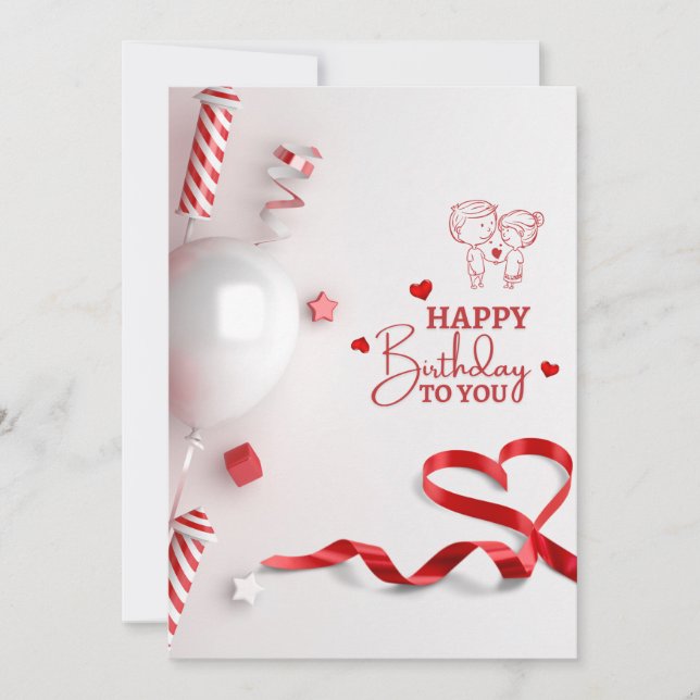 Grattis på födelsedagen inbjudningar (Framsida)