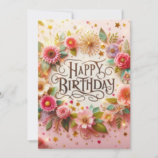 Grattis på födelsedagen inbjudningar (Framsida)