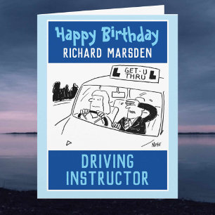 Grattis på födelsedagen-instruktör kort