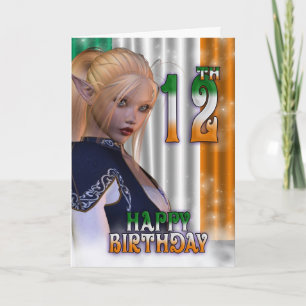 Grattis på födelsedagen Irish, Elf Kort