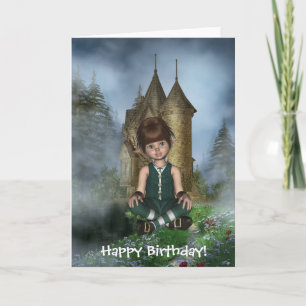 Grattis på födelsedagen Irish Elfin Hollie Card Kort