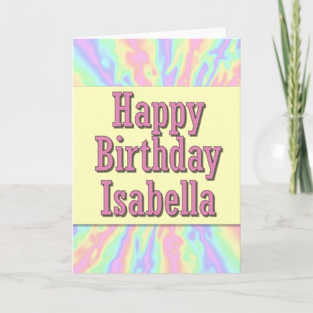 Grattis på födelsedagen Isabella Kort (Framsida)