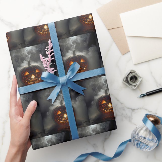 Grattis på födelsedagen Jack-o-lantern Presentpapper (Gifting)