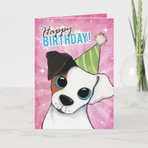 Grattis på födelsedagen Jack Russell Party Hund Kort