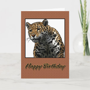grattis på födelsedagen Jaguar Illustration Kort