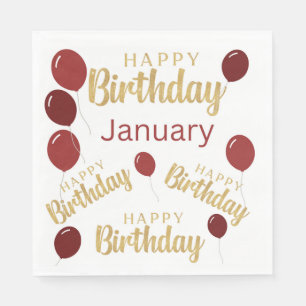 Grattis på födelsedagen januari födelsedagar Pappe Pappersservett