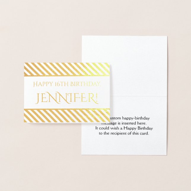 "Grattis på födelsedagen, Jennifer!" Kort (Display)