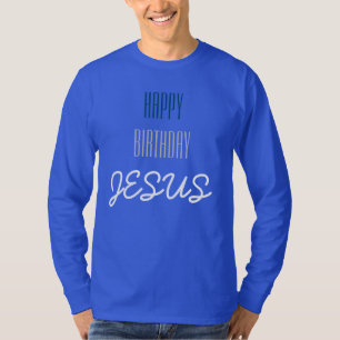 Grattis på födelsedagen JESUS - Blue, White och Gr T Shirt