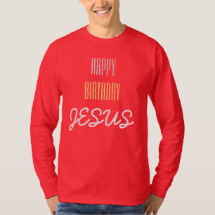 Grattis på födelsedagen JESUS - Cherry, White & Le T Shirt