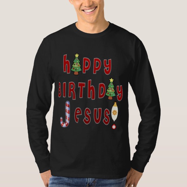 Grattis på födelsedagen Jesus Christian T Shirt (Framsida)