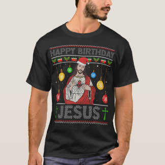 Grattis på födelsedagen Jesus Christian Ugly jul F T Shirt