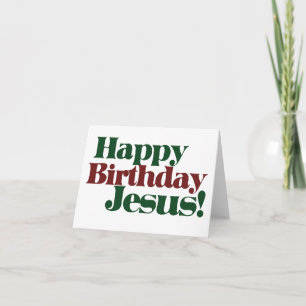 Grattis på födelsedagen Jesus, det är jul Helgkort