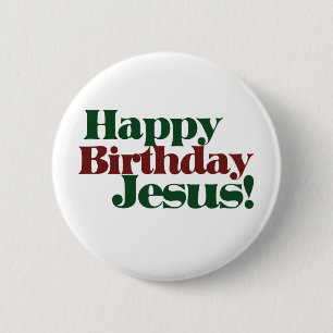 Grattis på födelsedagen Jesus, det är jul Knapp