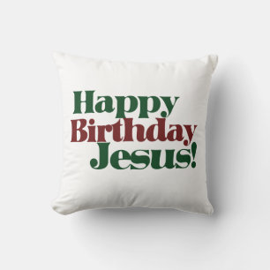 Grattis på födelsedagen Jesus, det är jul Kudde