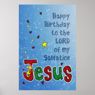 "Grattis på födelsedagen Jesus": En stor julkram Poster