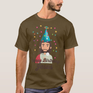 Grattis på födelsedagen Jesus God jul Helgdagar T Shirt