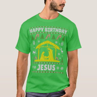Grattis på födelsedagen Jesus Helgdag God jul, söt T Shirt