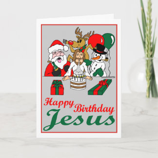 Grattis på födelsedagen Jesus Helgkort