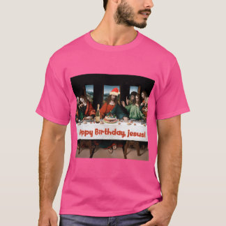 Grattis på födelsedagen Jesus Jul-nuny Theme T Shirt