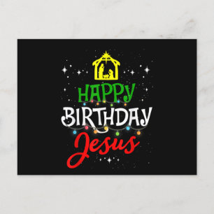 Grattis på födelsedagen Jesus Jul Pyjamas Högtid X Helg Vykort