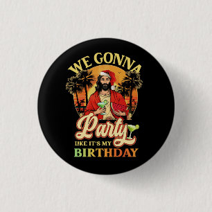Grattis på födelsedagen Jesus jul Sommar Bday Part Knapp