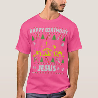 Grattis på födelsedagen Jesus Jul, Ugly Sweater Ho T Shirt