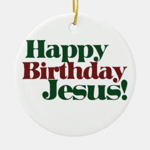 Grattis på födelsedagen Jesus Julgransprydnad Keramik