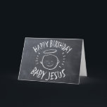 grattis på födelsedagen Jesus - julkalk i Chalkboa Helgkort<br><div class="desc">Ibland är det trevligt att minnas vad "CHRIST" mas firas för. din trosanda med andra. Korten ord är naturligtvis helt och hållet anpassade. Och glöm inte matchande adressetiketter, klistermärken och så mycket mer - kolla bara i butiken om du vill ha fler artiklar som den här charmerande designen är på....</div>