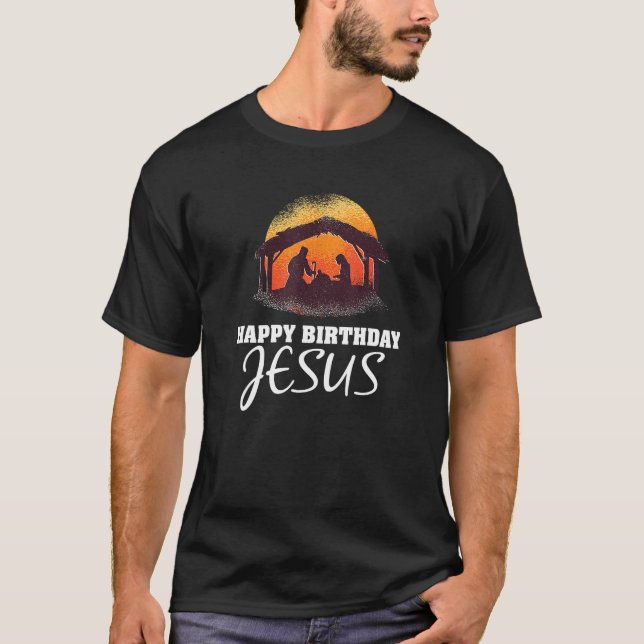 Grattis på födelsedagen Jesus - julklapp S T Shirt (Framsida)